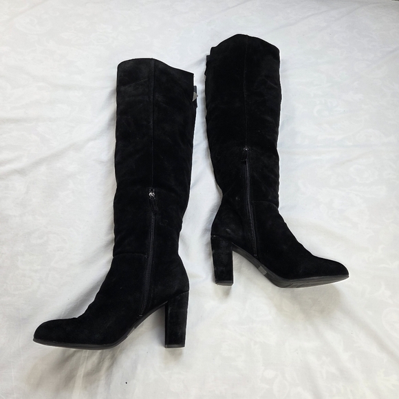 Franco Sarto L-Hesperia Black Suede Over the Knee Boots Size 9 - Picture 6 of 14